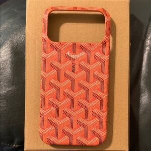 Goyard Vibrant Orange Phone Case
For IPhone 17 Pro Max